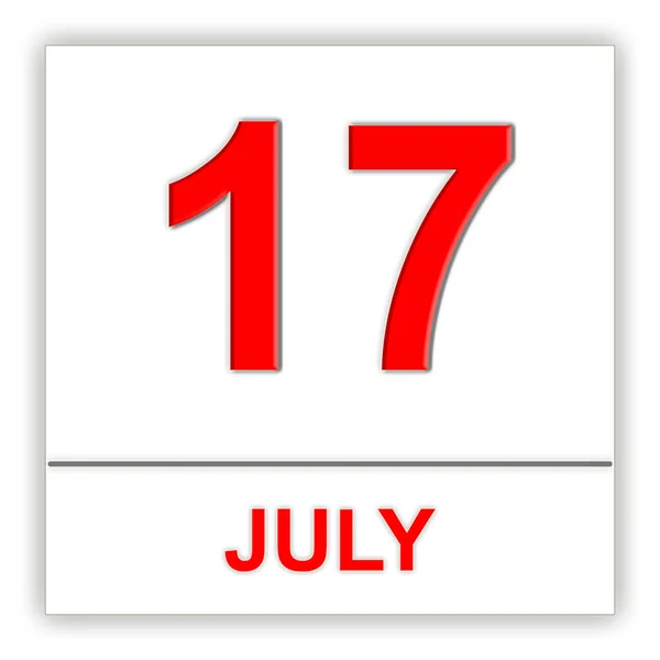 17 июля. День в календаре . — стоковое фото
