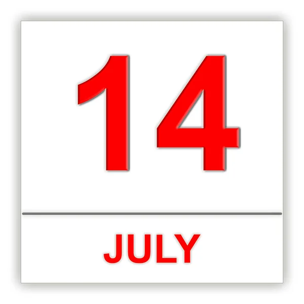 14 de Julho. Dia no calendário . — Fotografia de Stock