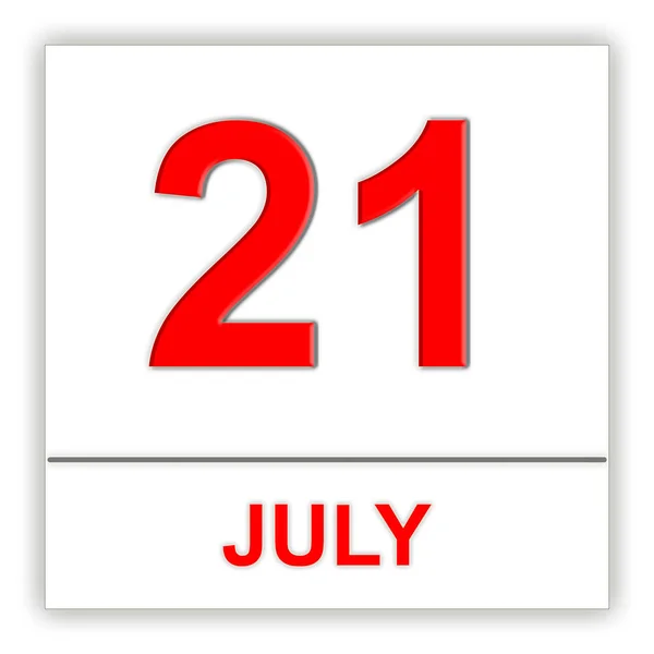21 Ιουλίου. ημέρα στο ημερολόγιο. — Φωτογραφία Αρχείου