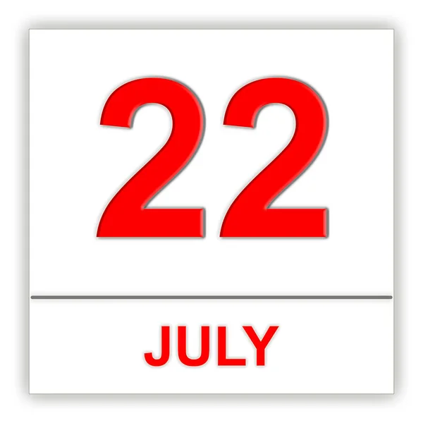 22 Ιουλίου. ημέρα στο ημερολόγιο. — Φωτογραφία Αρχείου