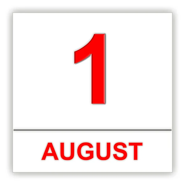 1. August im Kalender. — Stockfoto