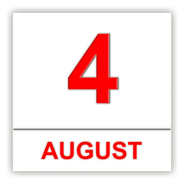 4 серпня. День за календарем . — стокове фото