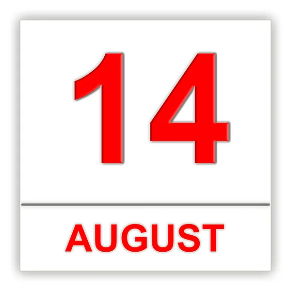 14 августа. День в календаре . — стоковое фото