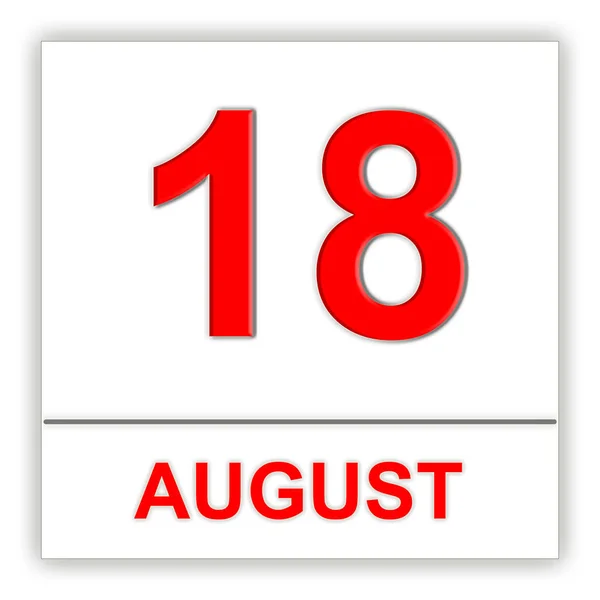 18 серпня. День за календарем . — стокове фото