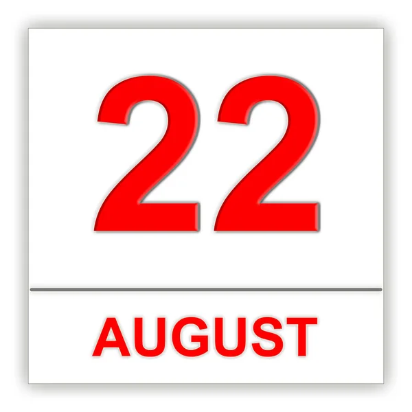 22 août. Jour sur le calendrier . — Photo