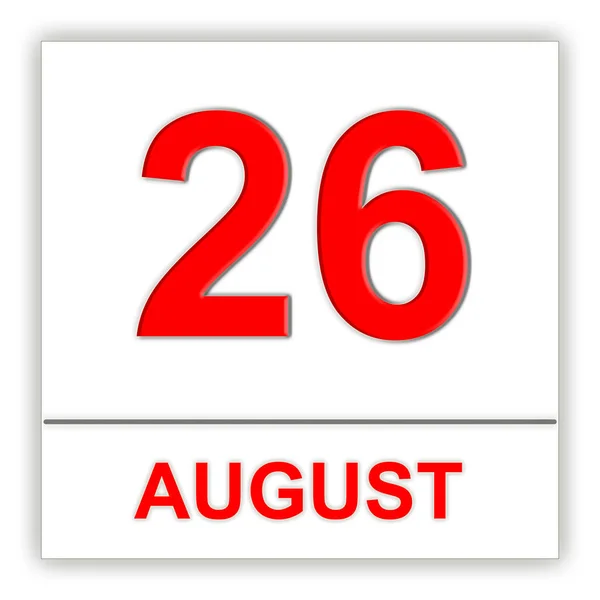 26. August im Kalender. — Stockfoto