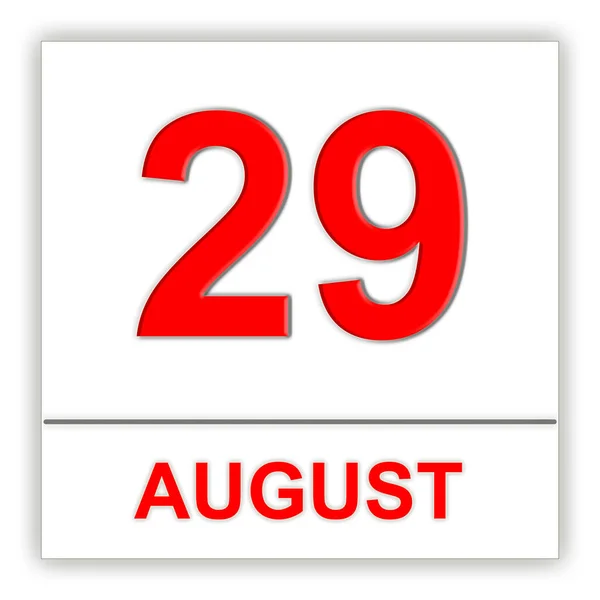 29. August im Kalender. — Stockfoto
