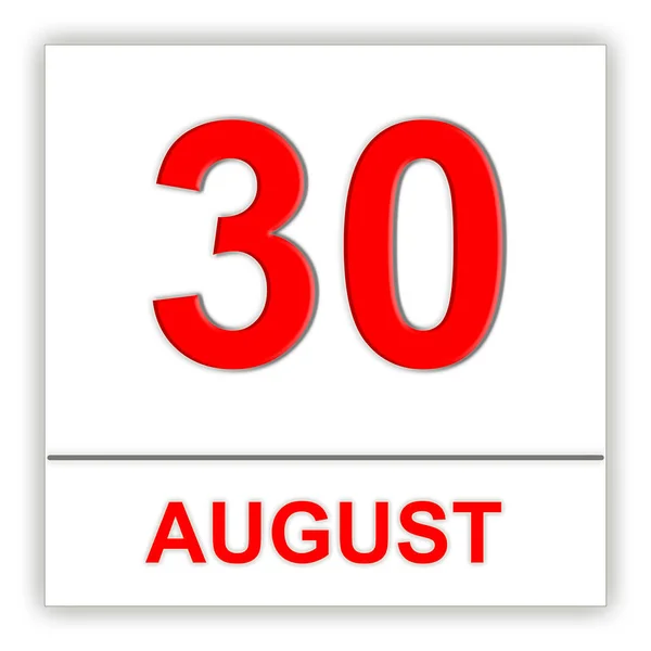 30 Αυγούστου. ημέρα στο ημερολόγιο. — Φωτογραφία Αρχείου