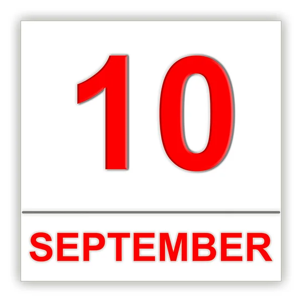 10 de Setembro. Dia no calendário . — Fotografia de Stock