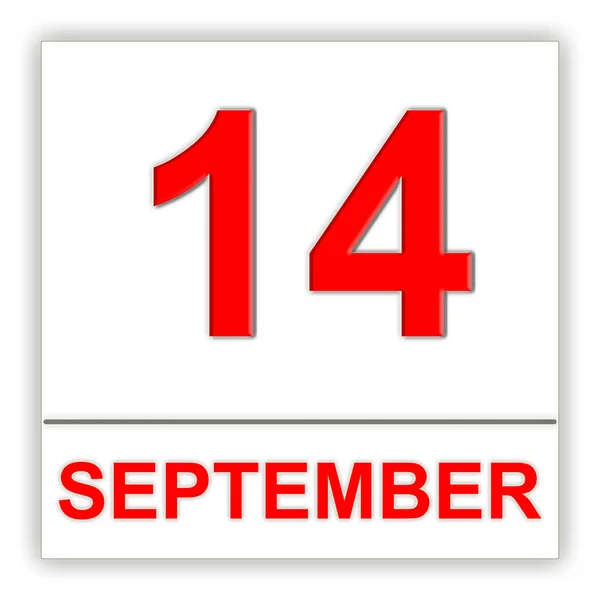 14 de septiembre. Día en el calendario . — Foto de Stock