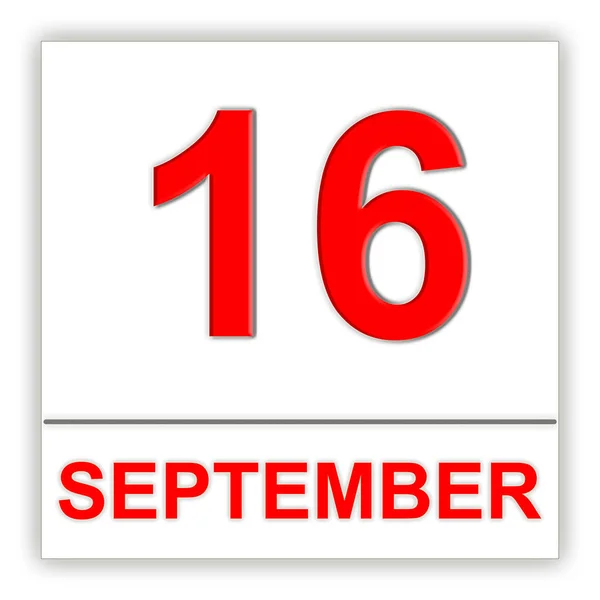 16 septembre. Jour sur le calendrier . — Photo
