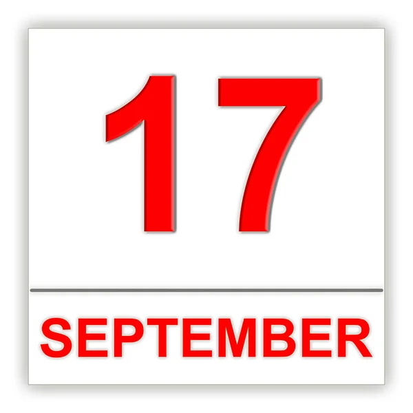 Le 17 septembre. Jour sur le calendrier . — Photo