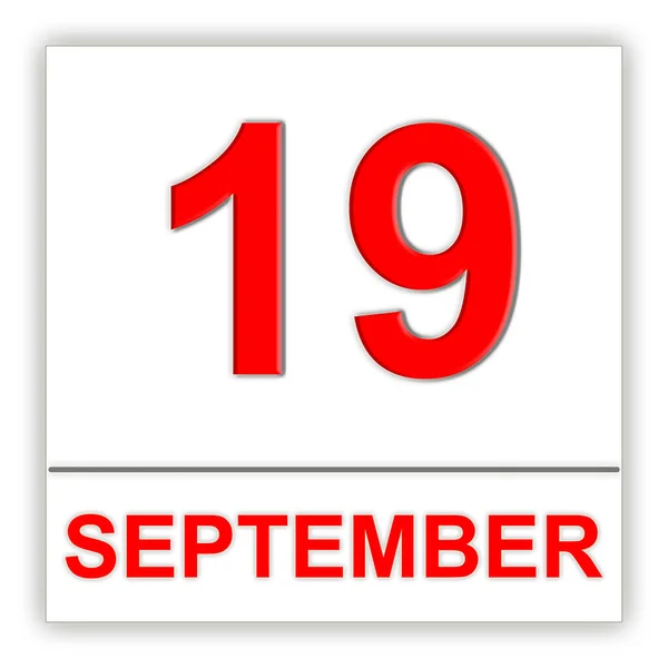 19. září. Den v kalendáři. — Stock fotografie