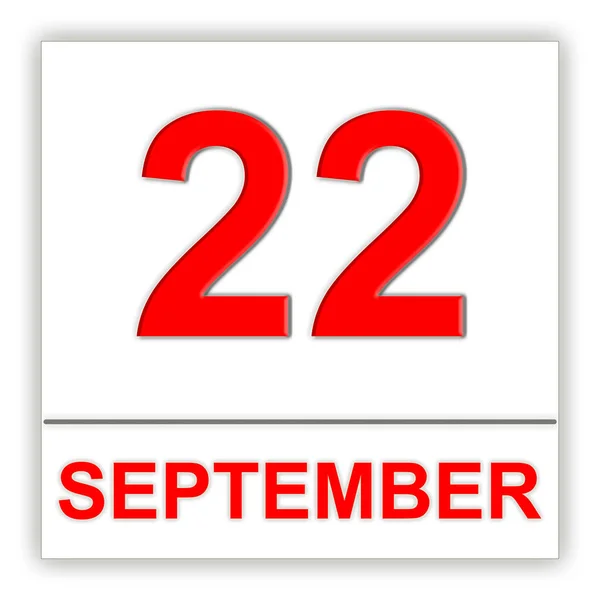 22. září. Den v kalendáři. — Stock fotografie