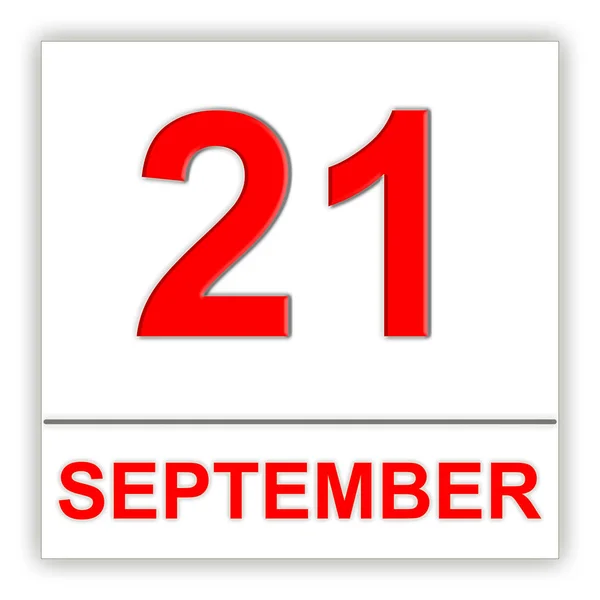 21 de septiembre. Día en el calendario . — Foto de Stock