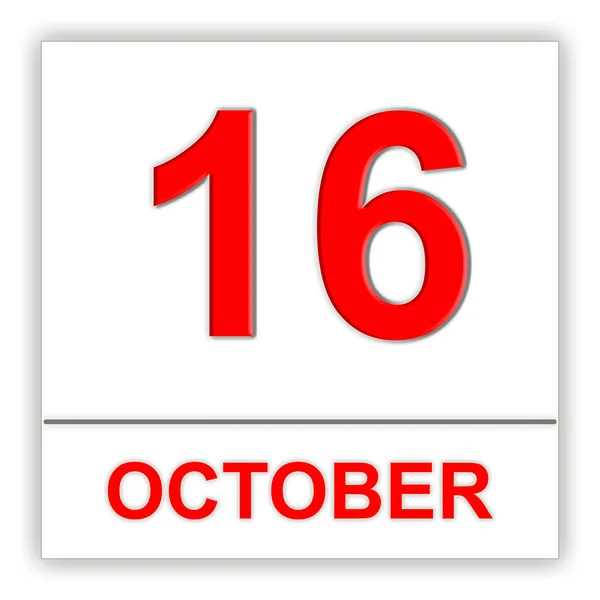 16 de octubre. Día en el calendario . —  Fotos de Stock