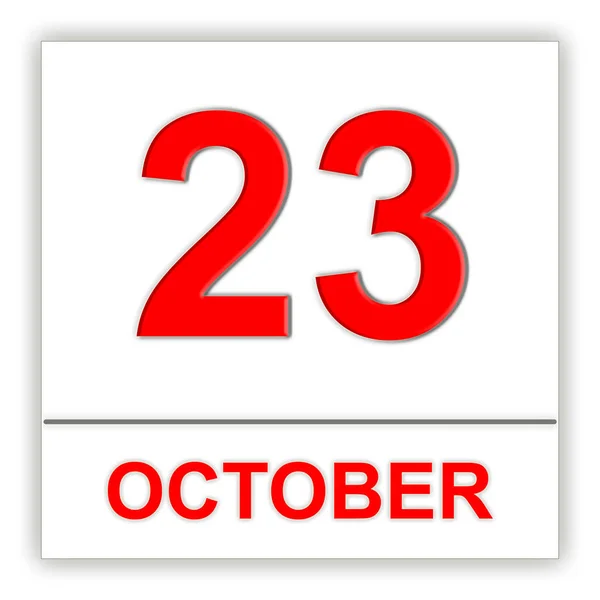 23. Oktober Tag im Kalender. — Stockfoto