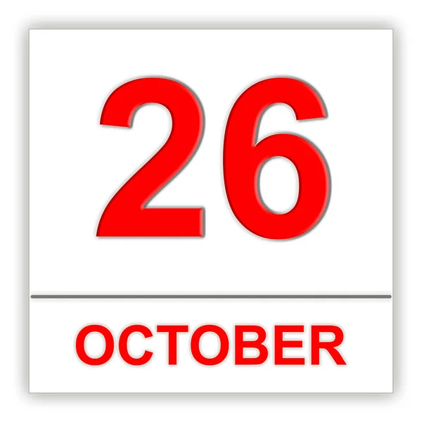 26. Oktober Tag im Kalender. — Stockfoto