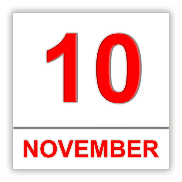 10. listopadu. den v kalendáři. — Stock fotografie