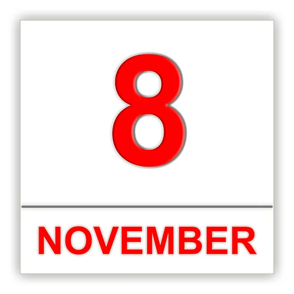 8 de noviembre. Día en el calendario . — Foto de Stock