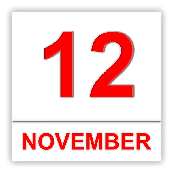 12 de noviembre. Día en el calendario . —  Fotos de Stock