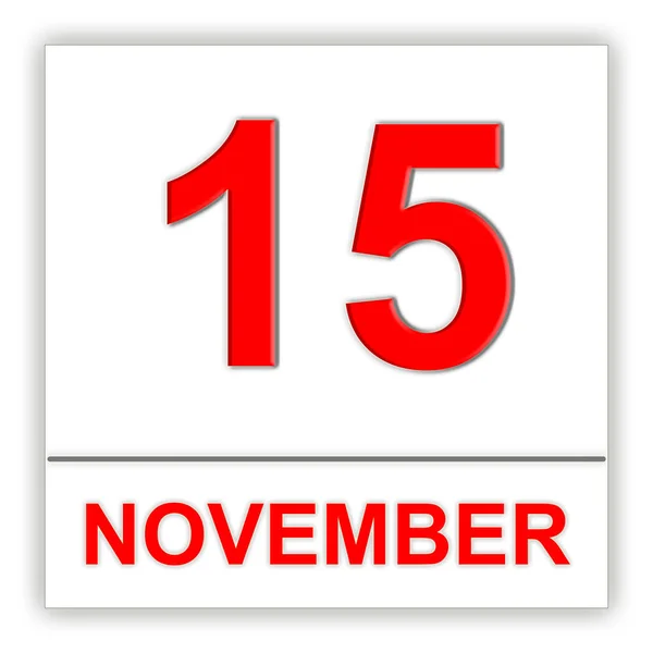 15 de noviembre. Día en el calendario . —  Fotos de Stock