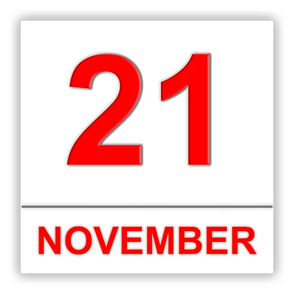 21 de Novembro. Dia no calendário . — Fotografia de Stock