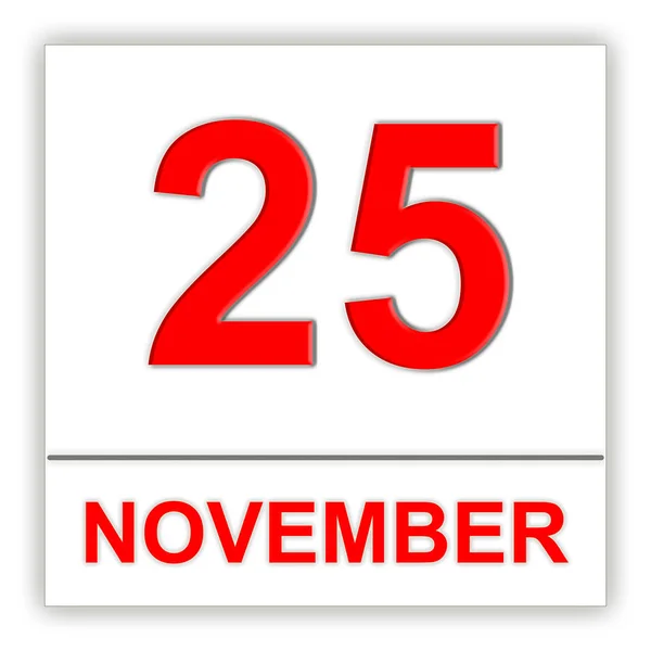 25 listopada. dzień w kalendarzu. — Zdjęcie stockowe