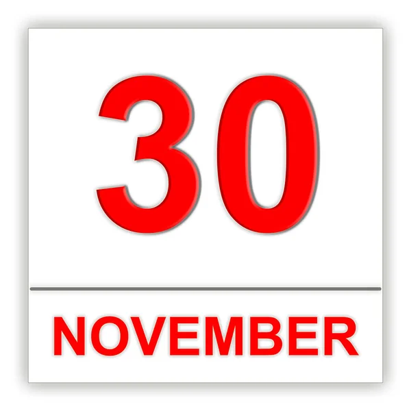 30 de noviembre. Día en el calendario . —  Fotos de Stock