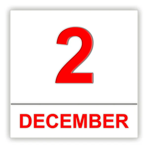 December 2-án. a naptár nap. — Stock Fotó