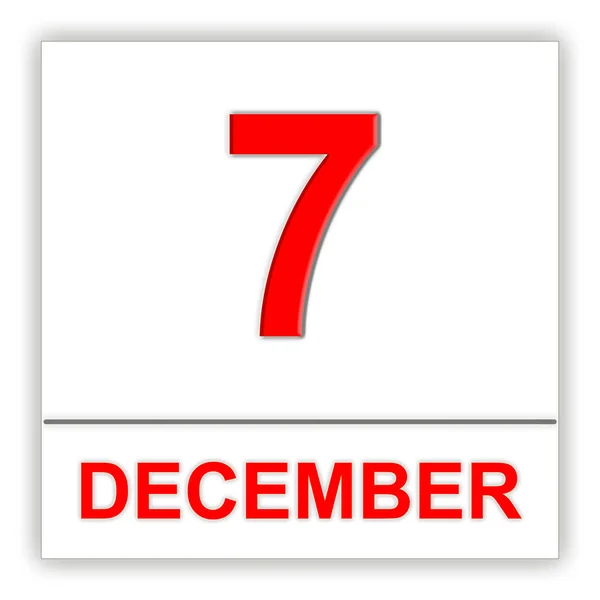 7 dicembre. Giorno sul calendario . — Foto Stock