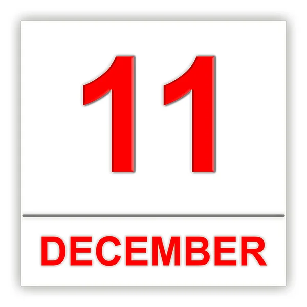 11 december. dag op de kalender. — Stockfoto