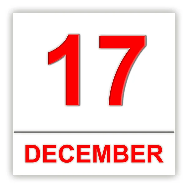 17 dicembre. Giorno sul calendario . — Foto Stock