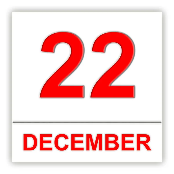 22. prosince. den v kalendáři. — Stock fotografie