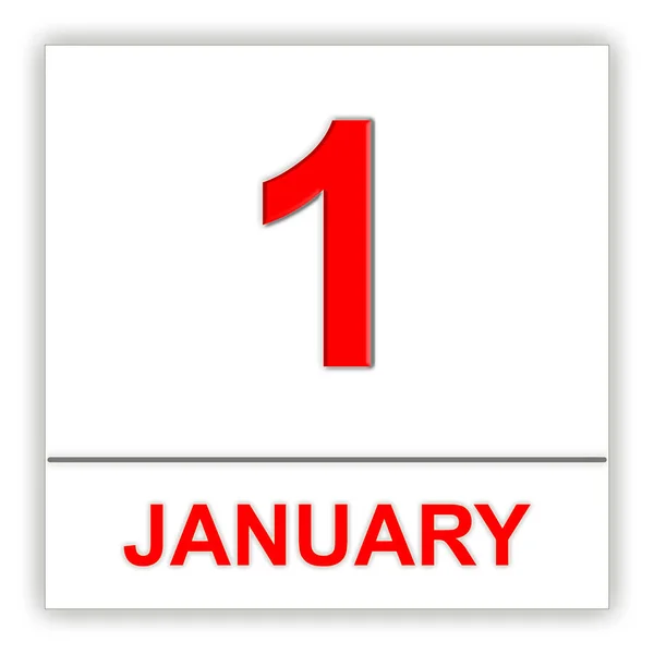 January 1. Day on the calendar. — Stock Photo, Image