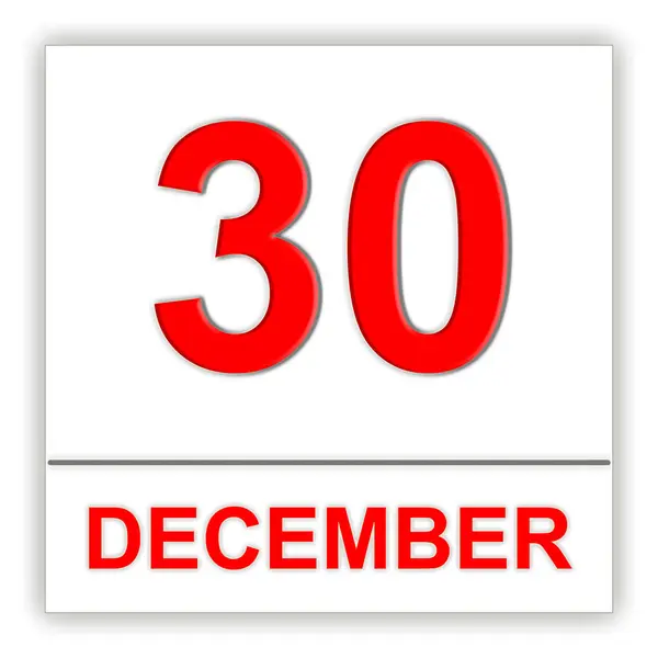 30 grudnia. dzień w kalendarzu. — Zdjęcie stockowe