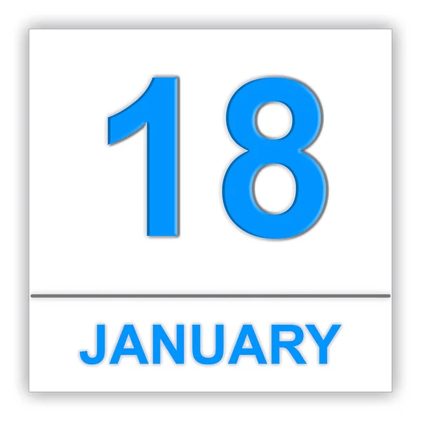 18 Ιανουαρίου. ημέρα στο ημερολόγιο. — Φωτογραφία Αρχείου