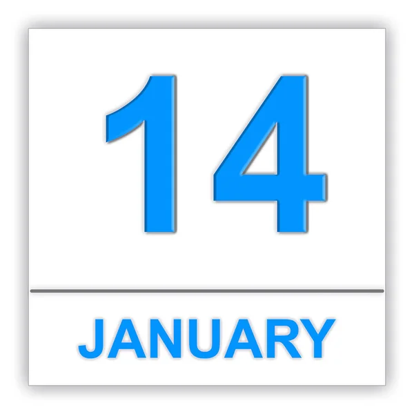 January 14. Day on the calendar. — Stock Photo, Image