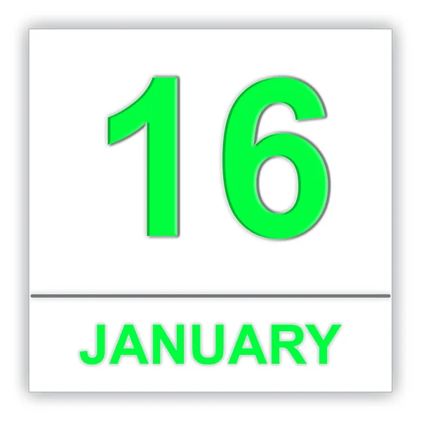 16 gennaio. Giorno sul calendario . — Foto Stock