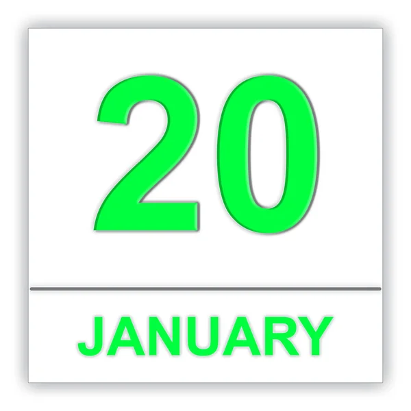 20. Januar im Kalender. — Stockfoto