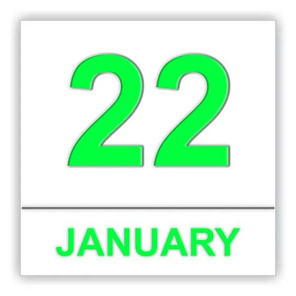 22 Ιανουαρίου. ημέρα στο ημερολόγιο. — Φωτογραφία Αρχείου