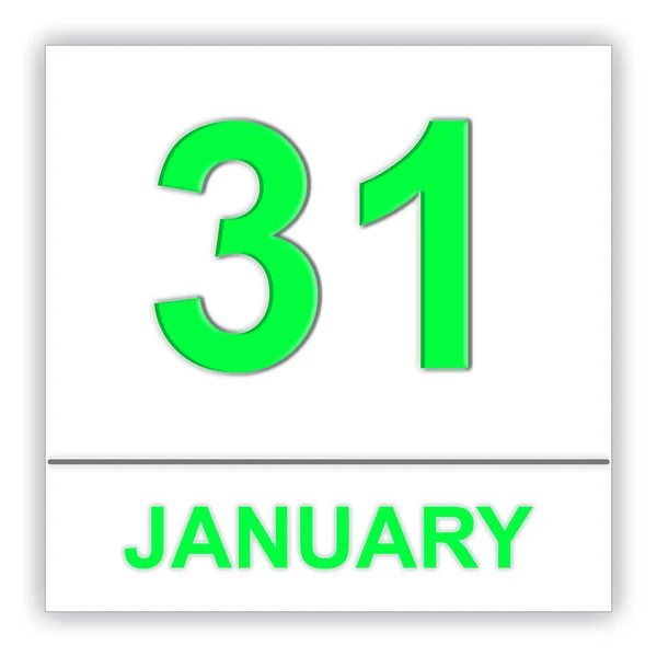 31 gennaio. Giorno sul calendario . — Foto Stock