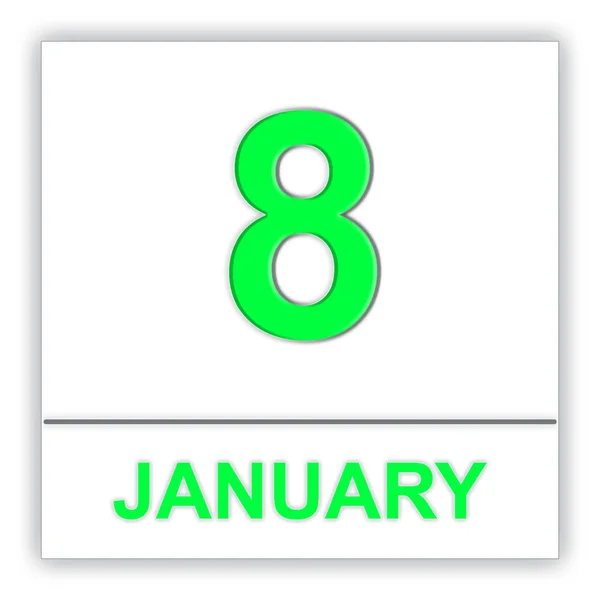 8 Ιανουαρίου. ημέρα στο ημερολόγιο. — Φωτογραφία Αρχείου