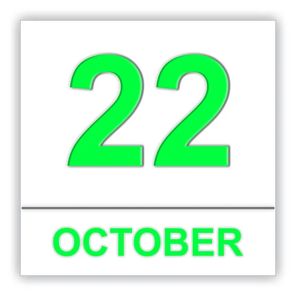 22 de octubre. Día en el calendario . —  Fotos de Stock