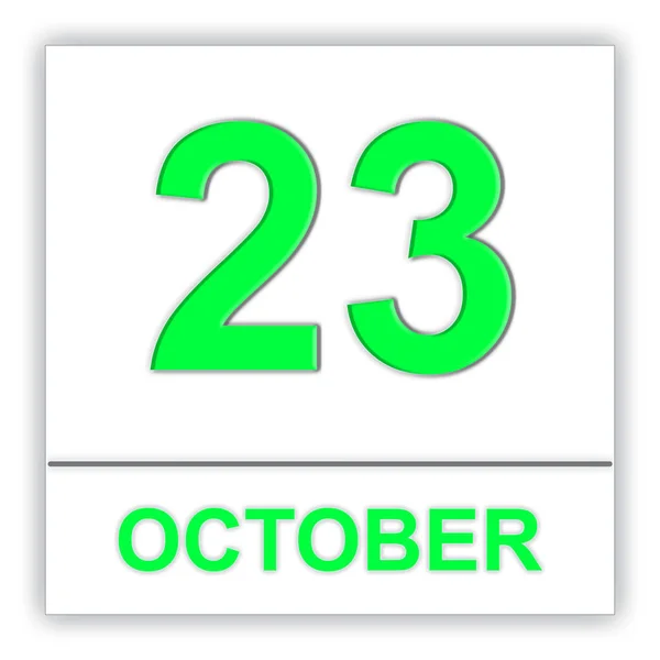 Le 23 octobre. Jour sur le calendrier . — Photo