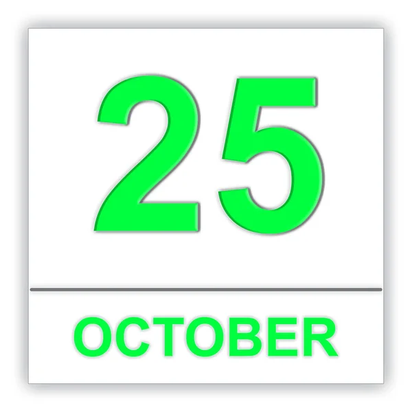 25 października. dzień w kalendarzu. — Zdjęcie stockowe