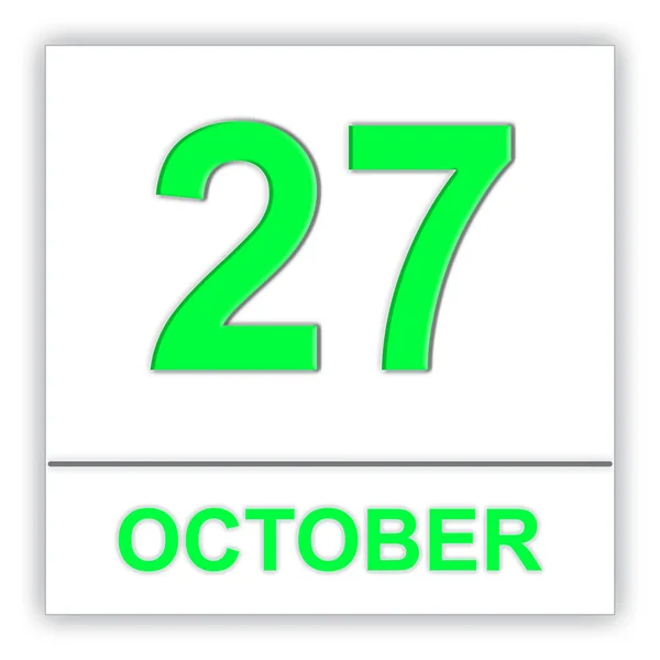 27 de octubre. Día en el calendario . —  Fotos de Stock