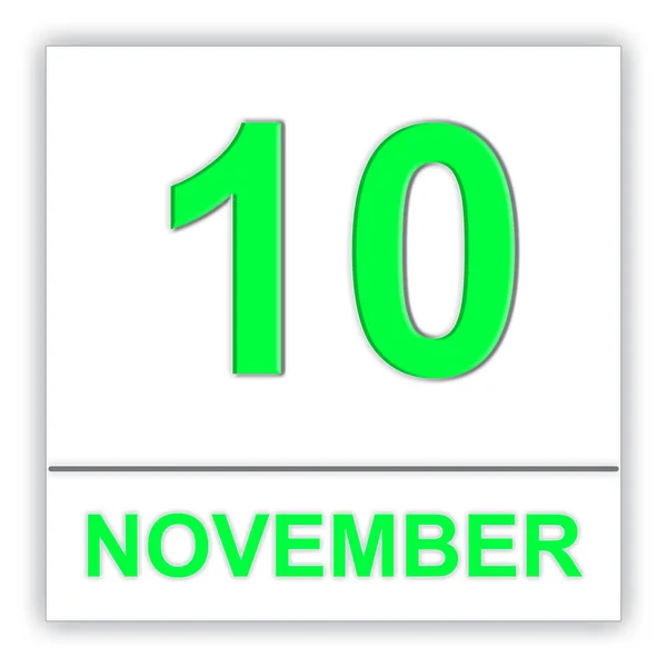 10 november. dag op de kalender. — Stockfoto