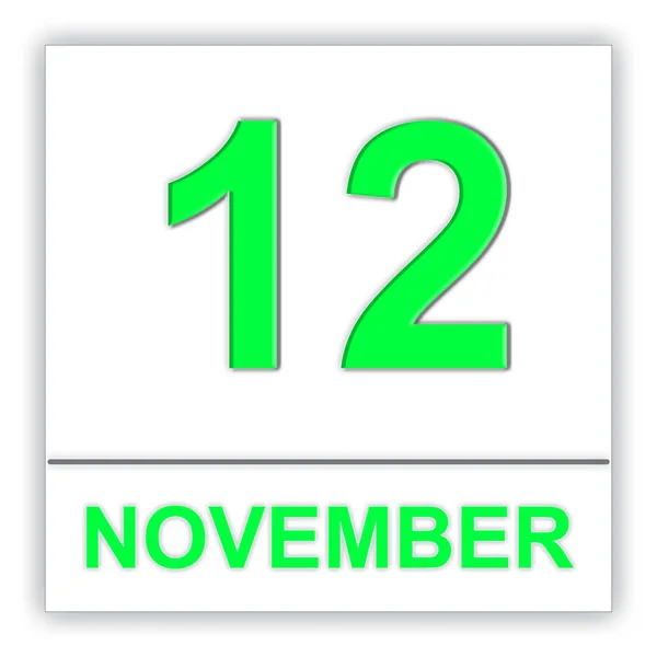 12. Novembertag im Kalender. — Stockfoto