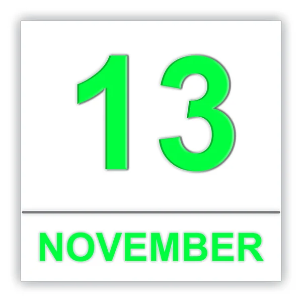 13 de noviembre. Día en el calendario . — Foto de Stock